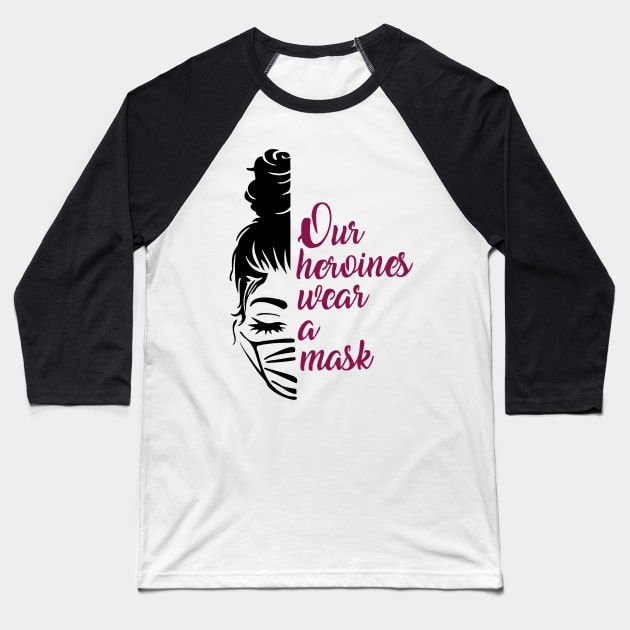 Heroine Women Baseball T-Shirt by Virginia Picón